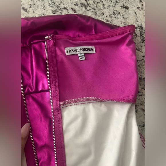 Pink metallic dress - Picture 4 of 10